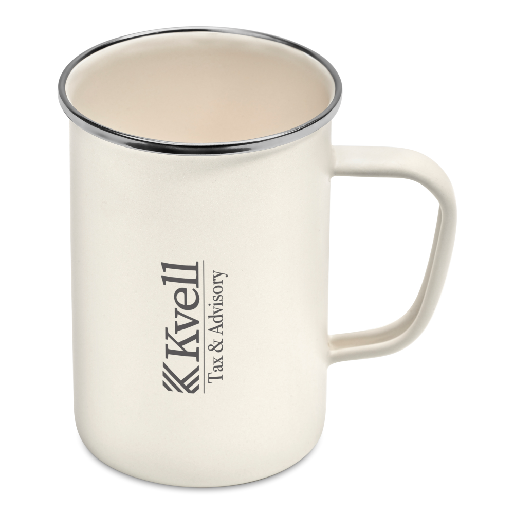 Serendipio Canyon Enamel Brandable Mug in Black