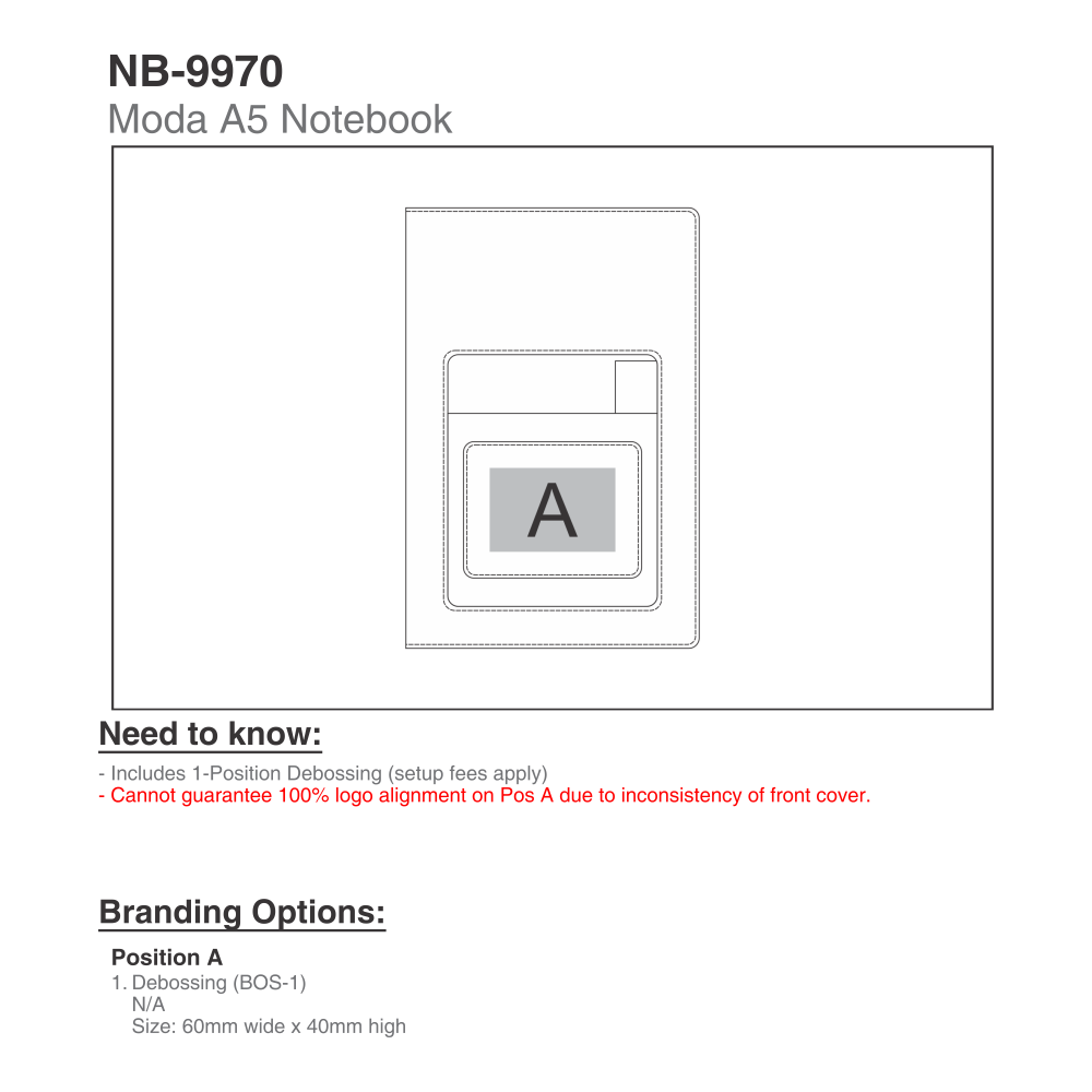 Moda A5 Brandable Notebook