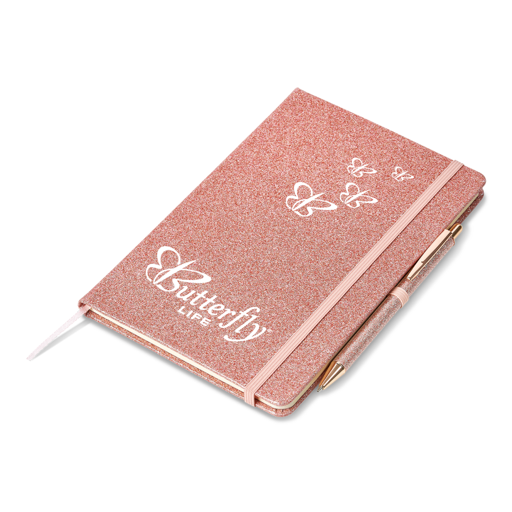 Sparkle A5 Brandable Notebook Pen Set