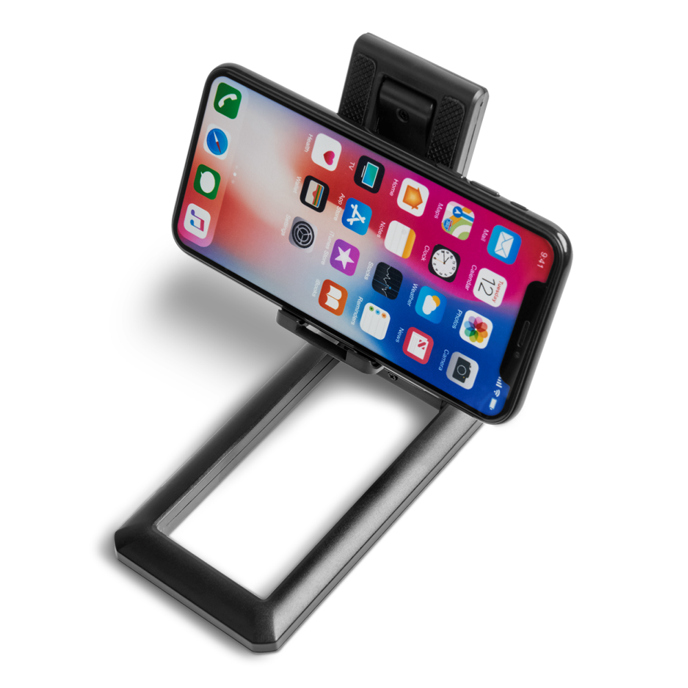 Pronto Adjustable Brandable Phone Stand in Black