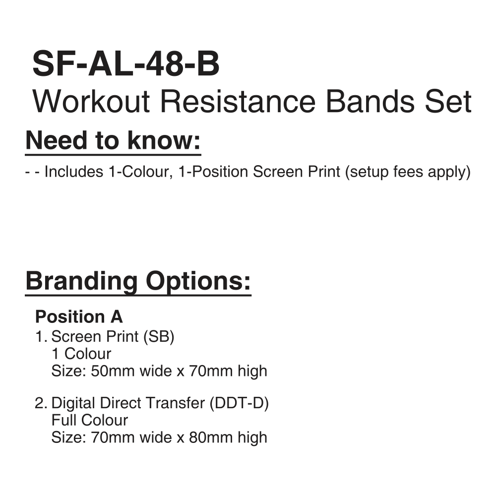 Workout Set Brandable Resistance Band in Red, Yellow and Lime Bands