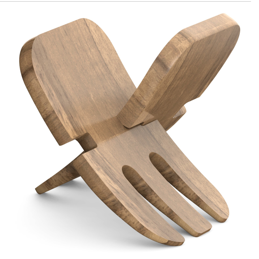 Andy Cartwright Geo Brandable Salad Set in White with Black