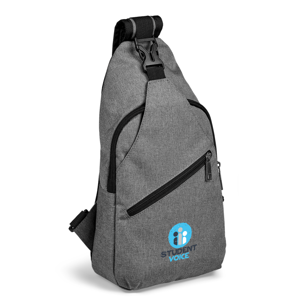 Verona Crossbody Brandable Sling Bag in Grey and Black