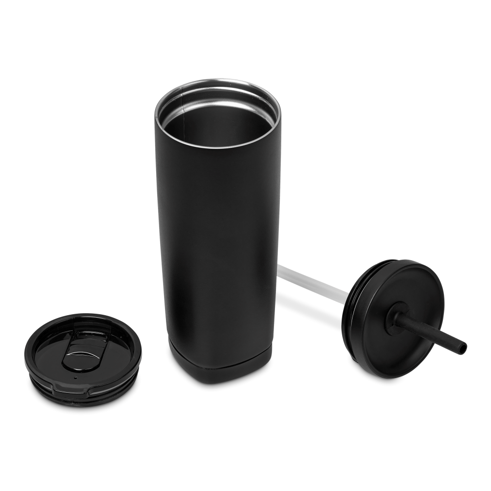 Alex Varga Aurelian 2-In-1 Vacuum Stainless Steel Brandable Tumbler in Black