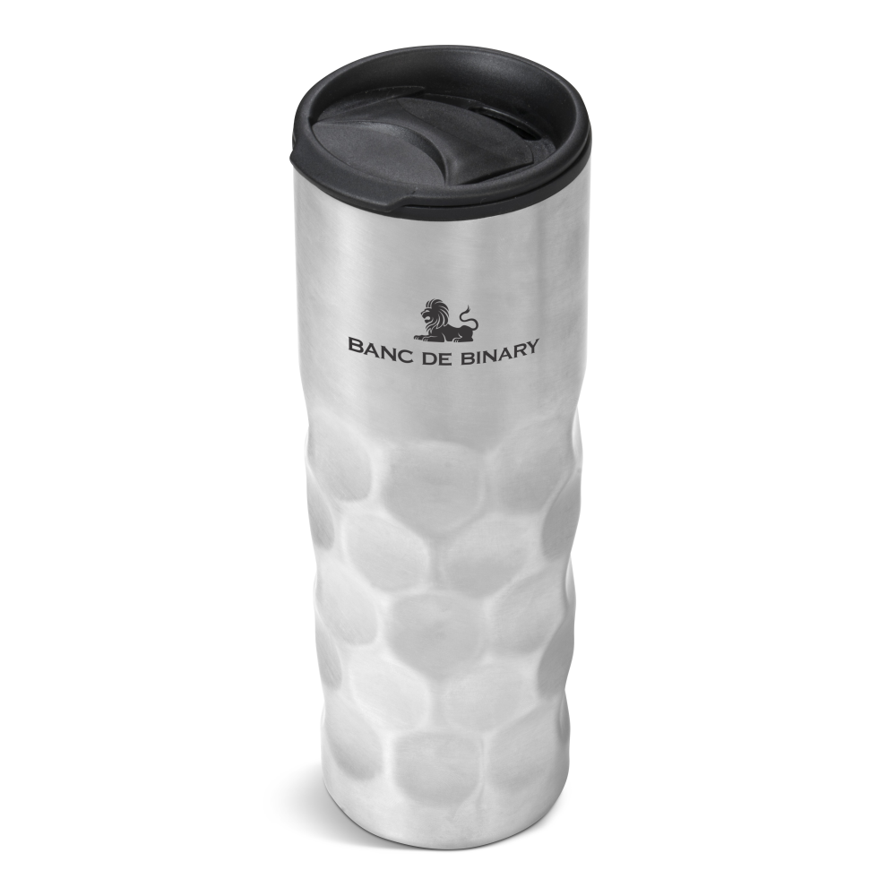 Serendipio Meteor Double-Wall Stainless Steel and Plastic Brandable Tumbler in Black
