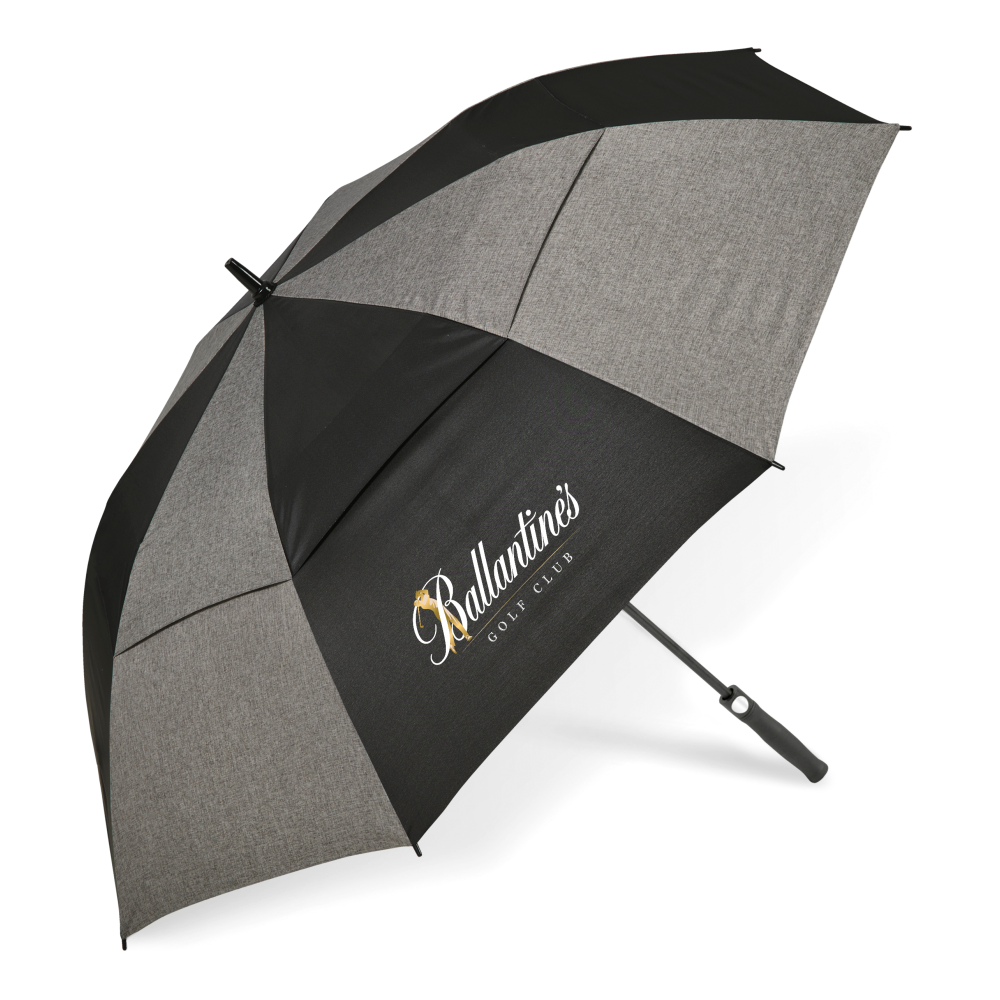 Slazenger Crandon Auto-Open Brandable Umbrella in Black and Grey