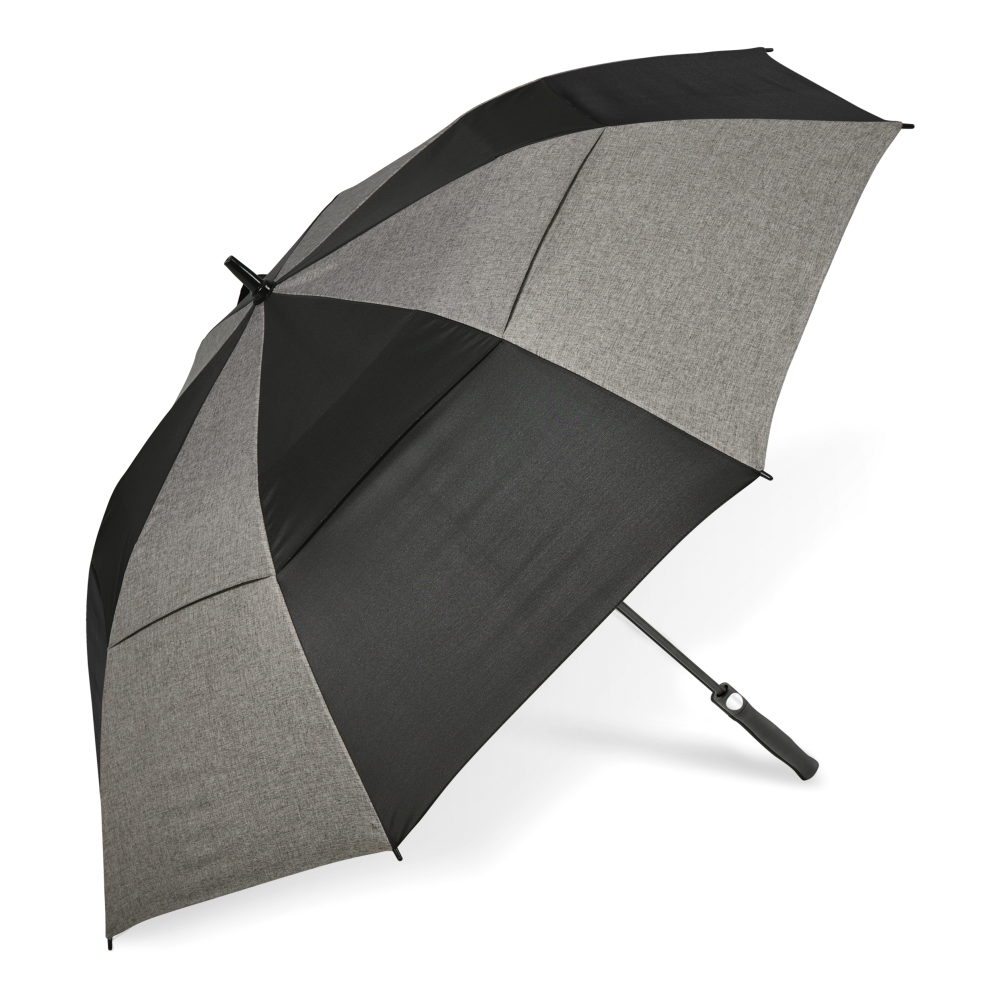Slazenger Crandon Auto-Open Brandable Umbrella in Black and Grey