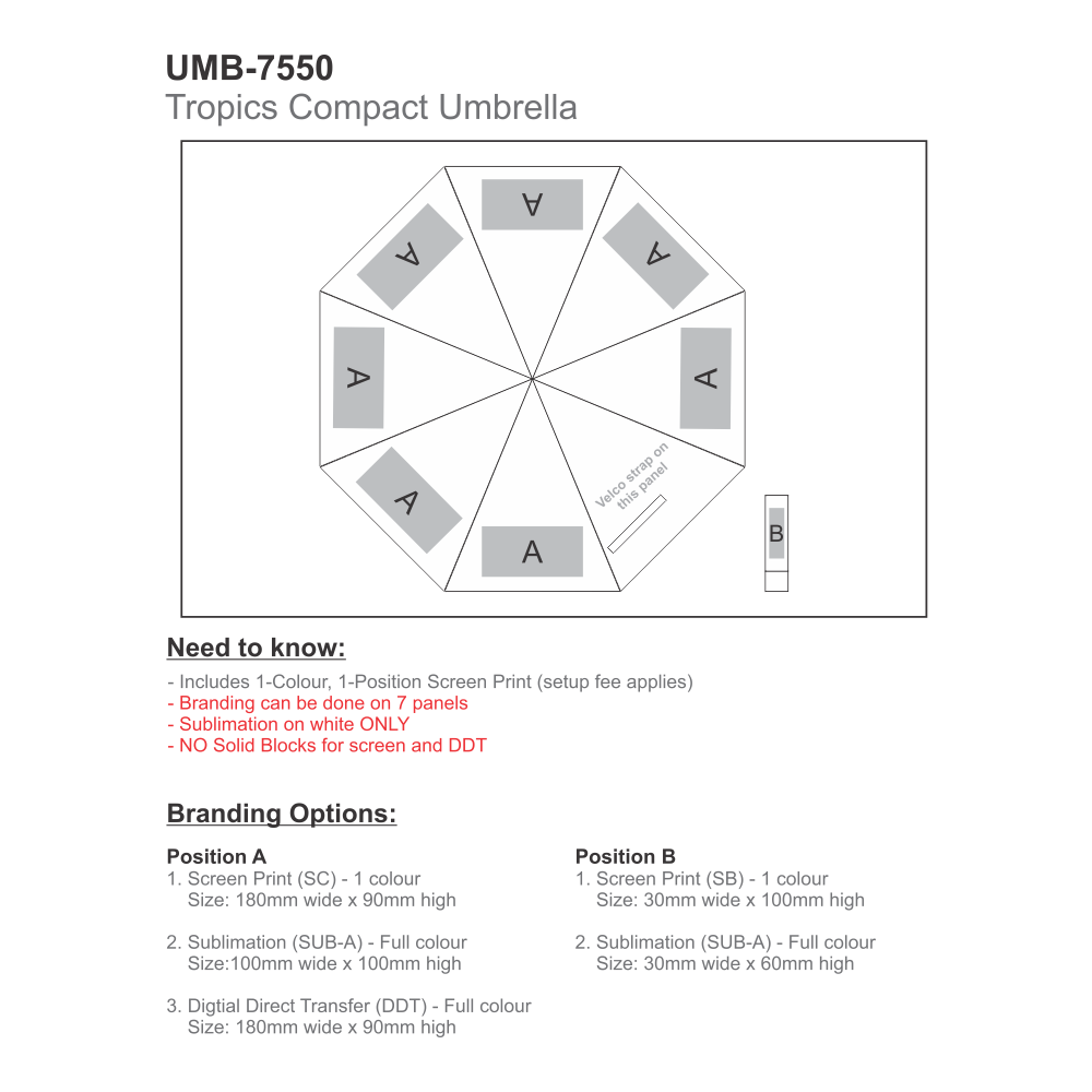 Tropics Brandable Umbrella