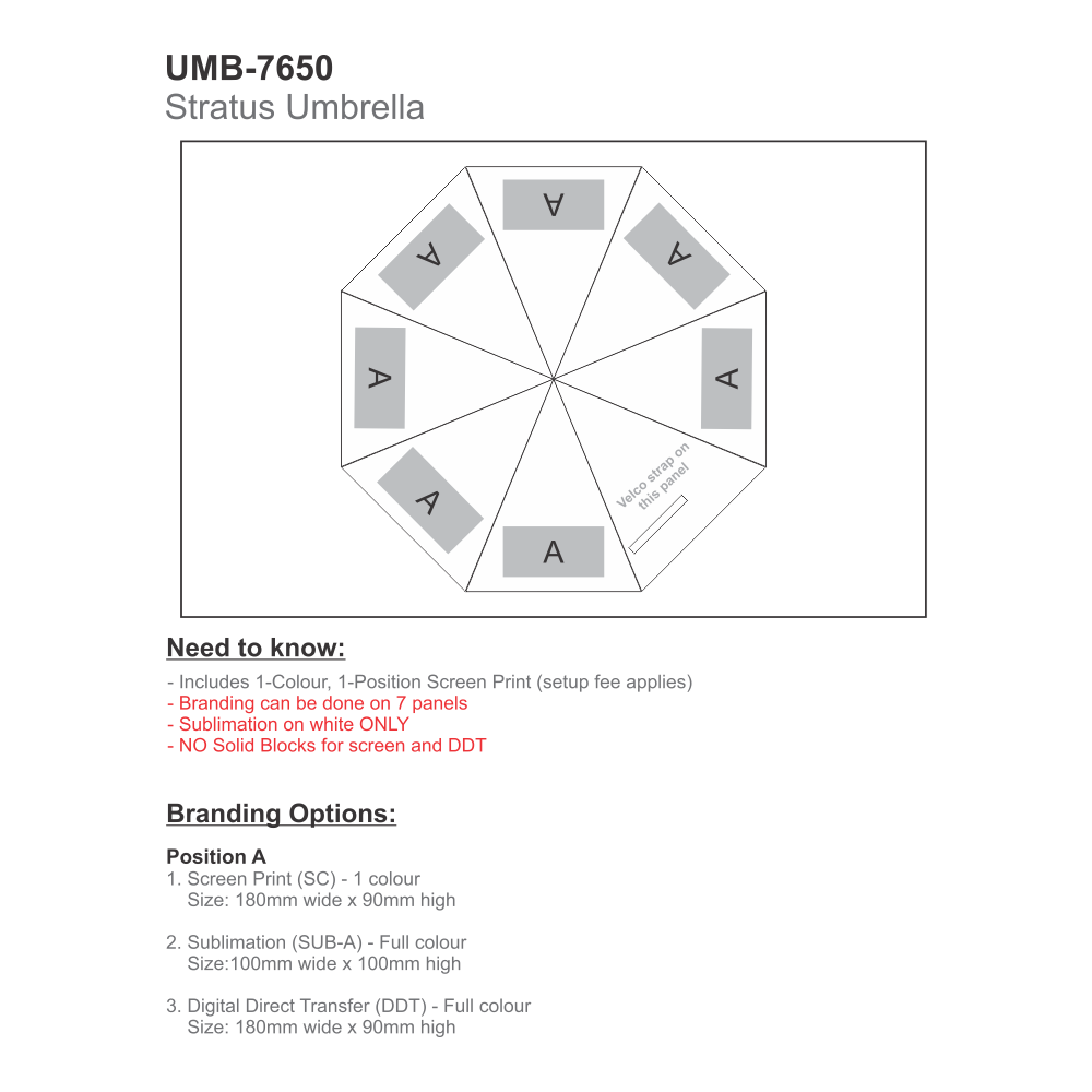 Stratus Brandable Umbrella