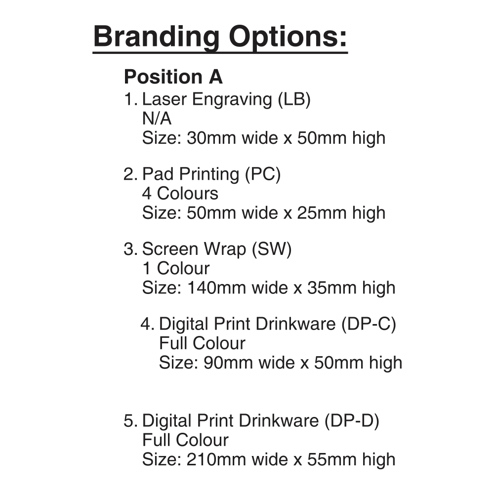 Marvel Tapered Stainless Steel Brandable Water Bottle in Silver with Black Cap Inner