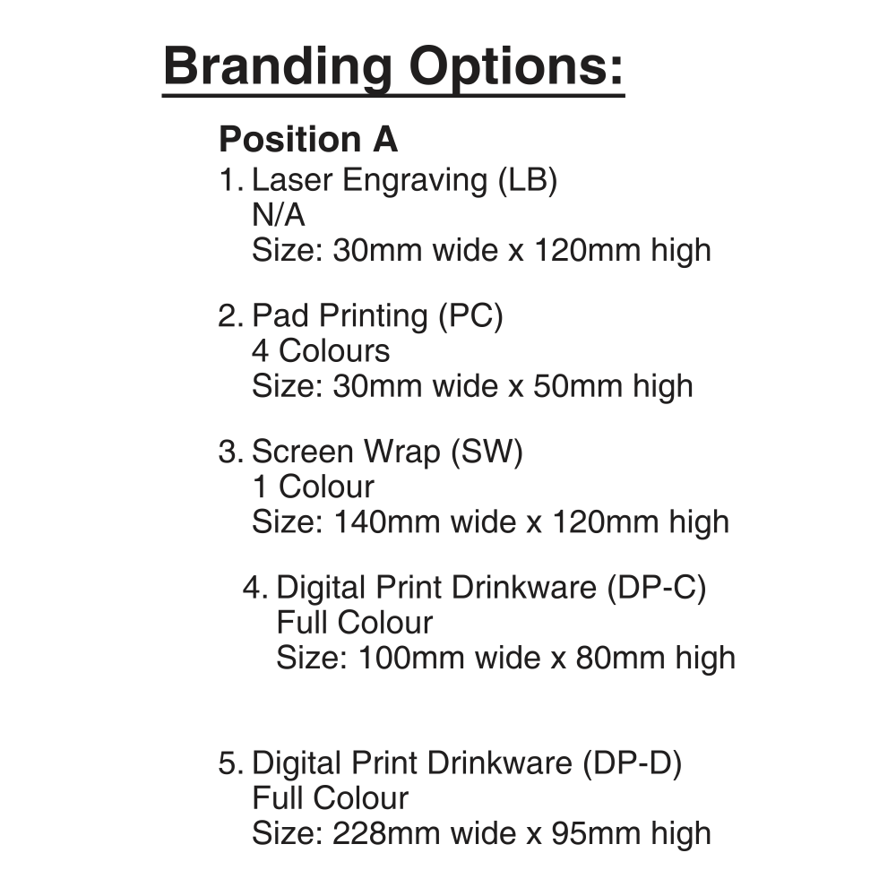 Vasco Stainless Steel Brandable Water Bottle in Silver with Black Top