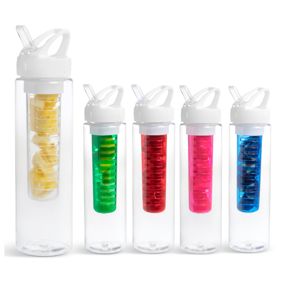 Zest Plastic Infuser Brandable Water Bottle in Various Colours