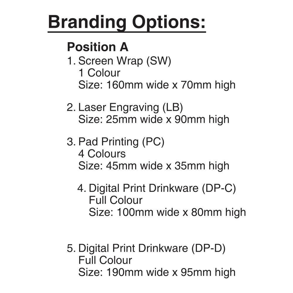 Nevaeh Tapered Aluminium Brandable Water Bottle