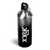 Kikx Crossover Aluminium Water Bottle in Black to Silver Ombre with Black Top