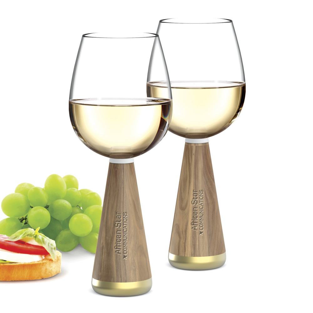 Andy Cartwright Afrique Brandable Wine Glass Set in Glass