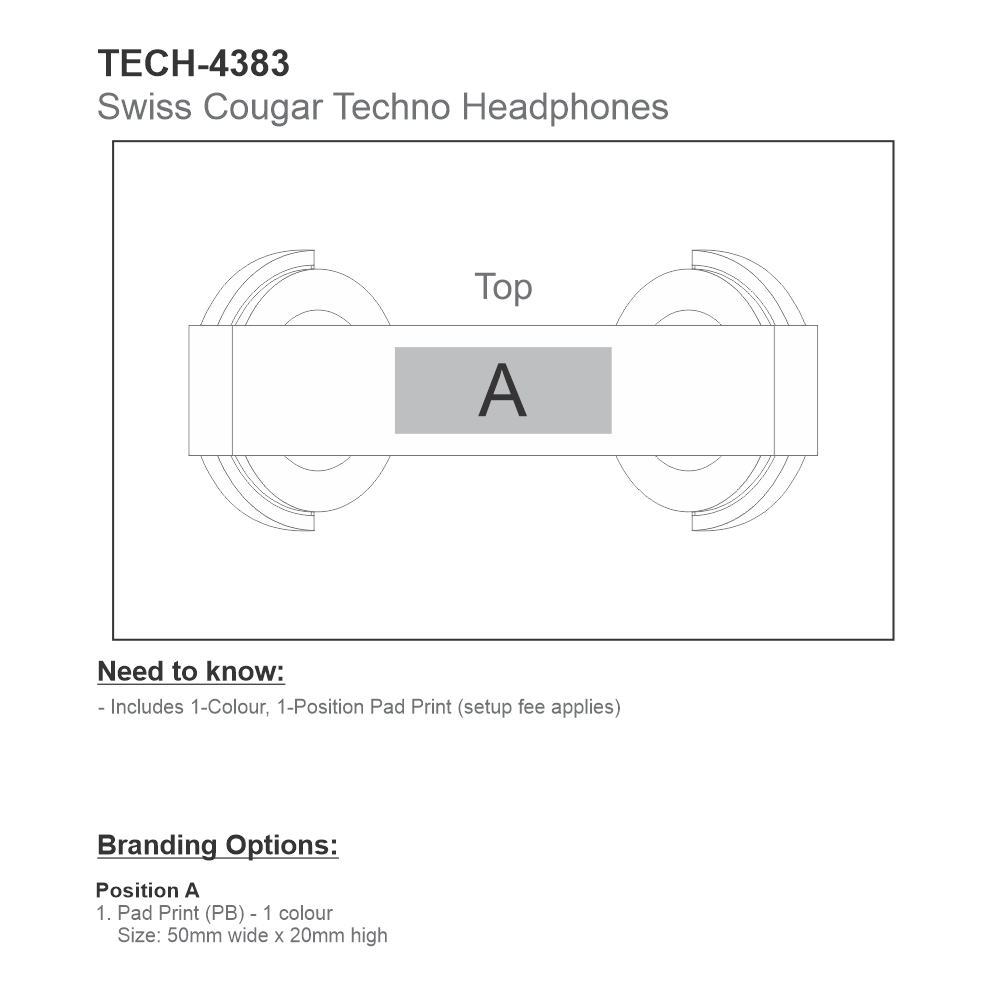 Swiss Cougar Copenhagen Brandable Wired Headphones