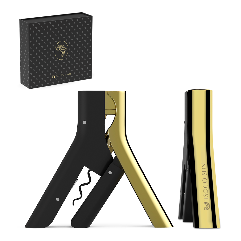 Andy Cartwright Afrique Dusk Brandable Wine Opener in Gold and Black