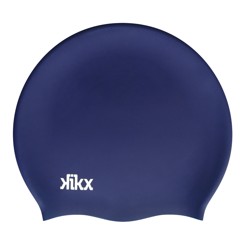 Kikx Big Hair Plain Medium F208 Dark Navy Matte Silicone Swim Cap