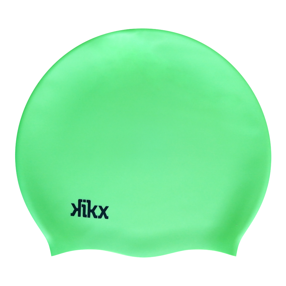 Kikx Big Hair Plain Medium SB13 Light Green Matte Silicone Swim Cap