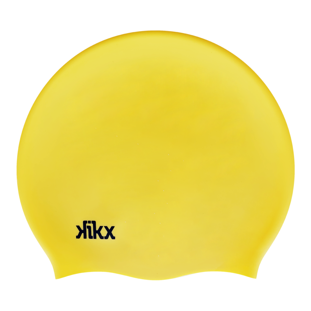 Kikx Big Hair Plain Medium SC17 Sunflower Yellow Matt Silicone Swim Cap