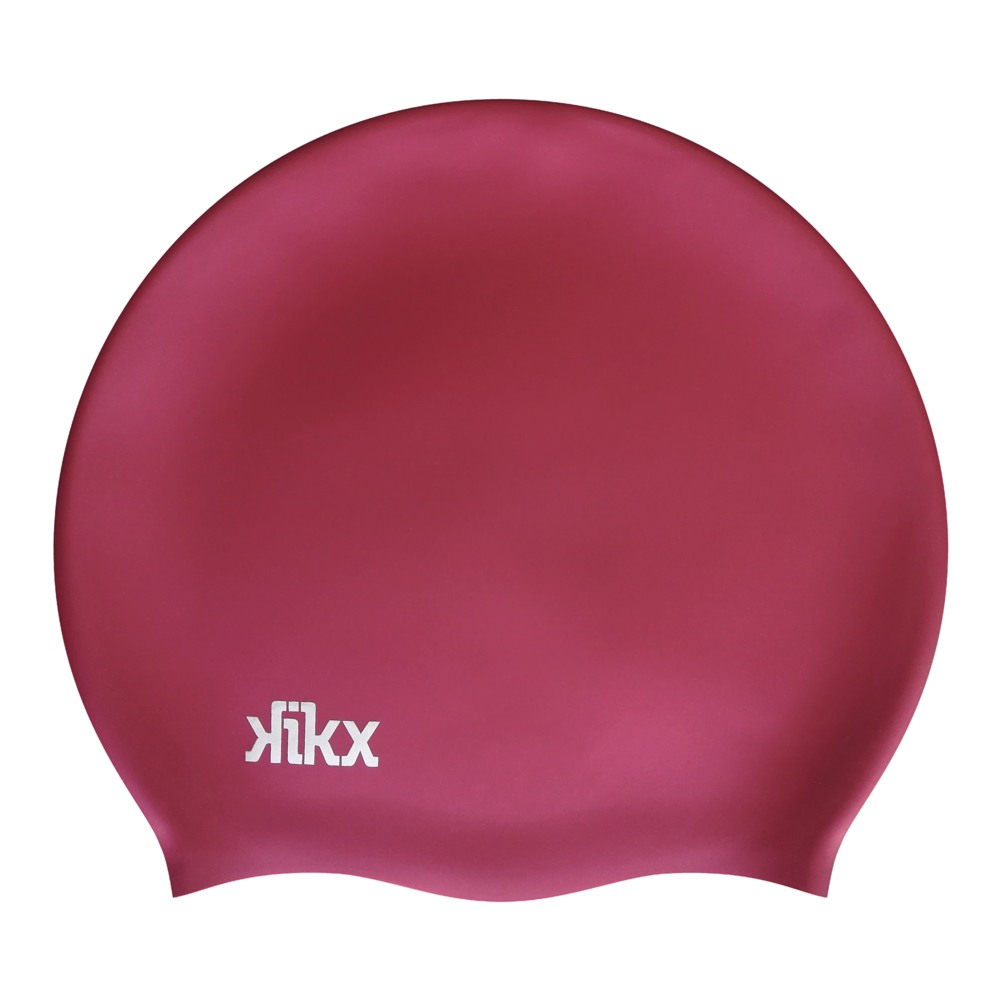 Kikx Big Hair Plain Medium SH75 Maroon Matte Silicone Swim Cap