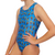 Kikx Extra Life Fastback Swimsuit in Mexican Zombies on Ocean Blue