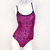 Kikx Extra Life Thin Strap Swimsuit in Full Print Leopard Print on Bubblegum Pink