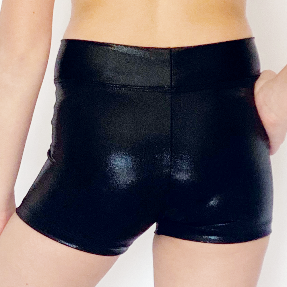 Kikx Gymnastics Hot Pants with High Waist in Mystique Black