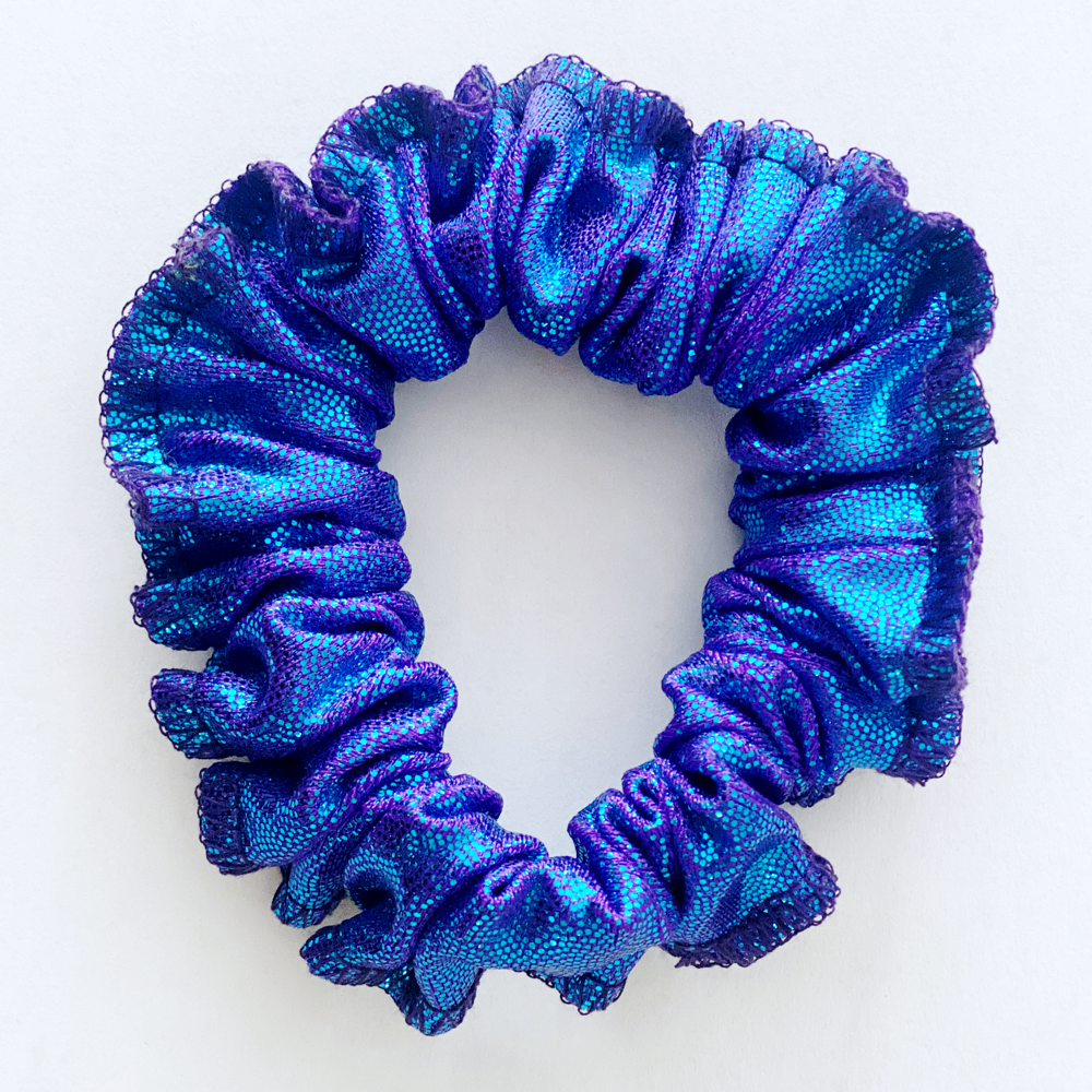 Kikx Mystique Gymnastics Hair Scrunchy in Blue and Purple