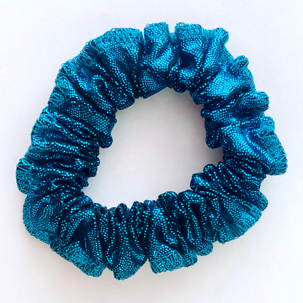 Kikx Mystique Gymnastics Hair Scrunchy in Dark Teal and Green