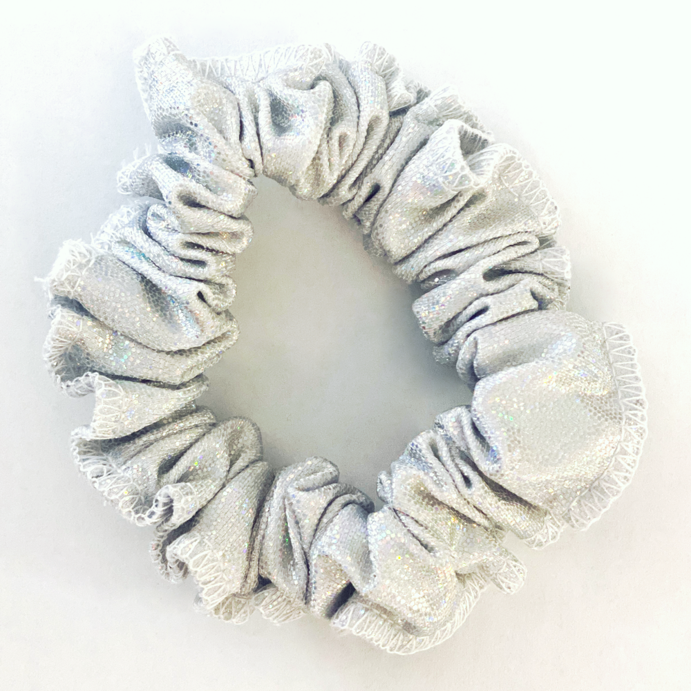 Kikx Mystique Gymnastics Hair Scrunchy in Silver Mother of Pearl