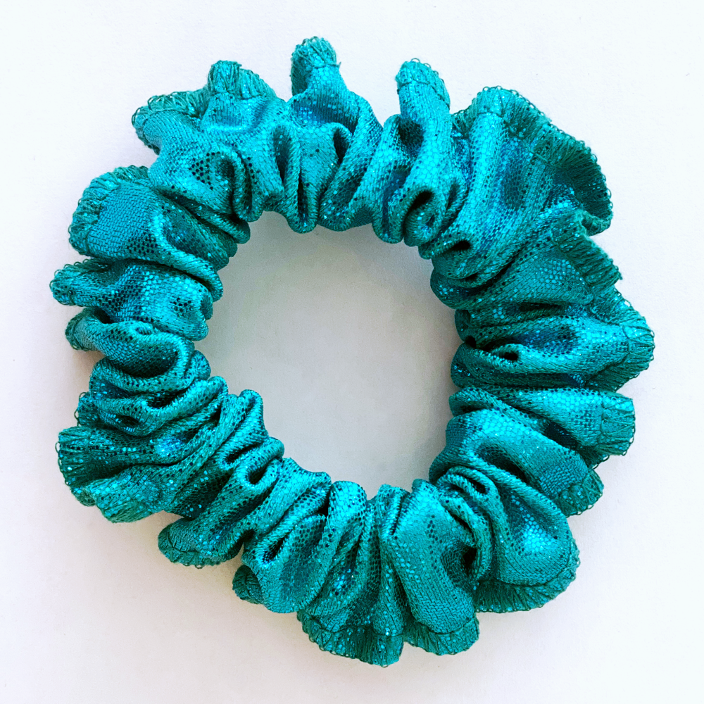 Kikx Mystique Gymnastics Hair Scrunchy in Teal and Green