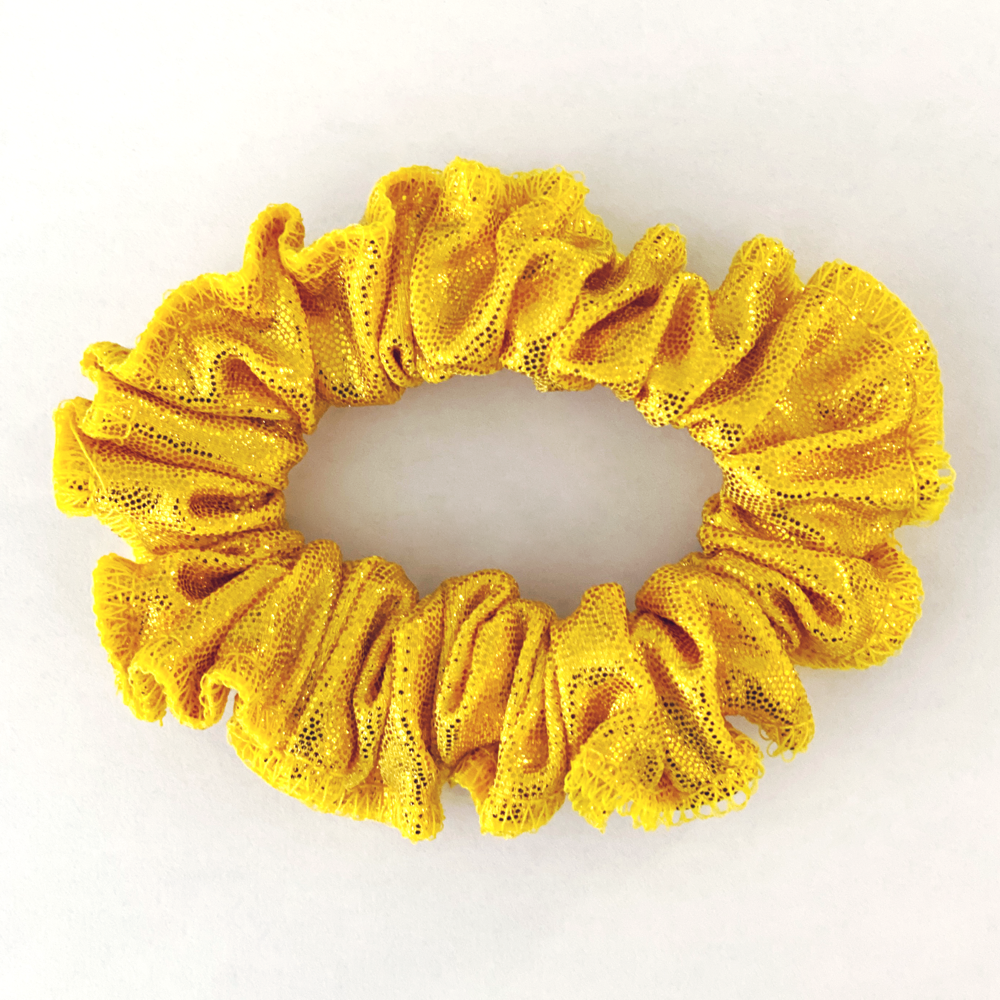 Kikx Mystique Gymnastics Hair Scrunchy in Yellow and Gold
