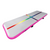 Kikx AirTrack Cushioned Training Board with Bright Pink Sides and Rainbow Stripes in Light Grey Size 3m x 1m x 10cm