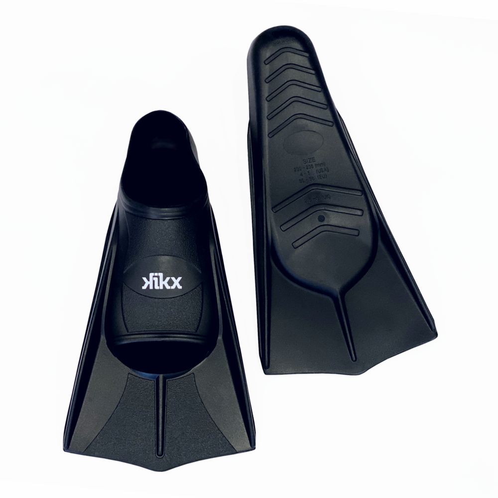 Kikx Short Silicone Training Fin in Black